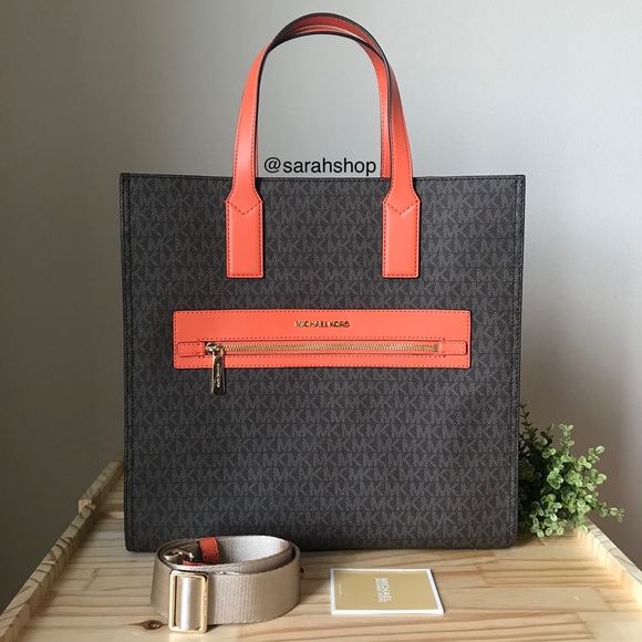 Michael Kors, Bags, Michael Kors Kenly Tote Bag In Tangerine